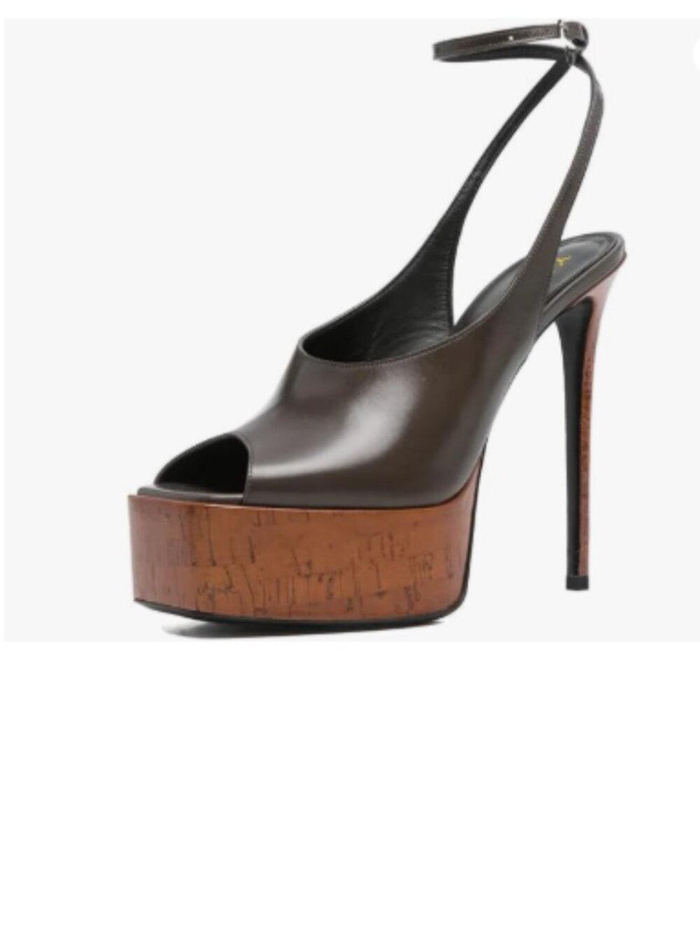 YDN Sienna Peep Toe Platform Sandals Stiletto Heel Ankle Buckled Strap Shoes
